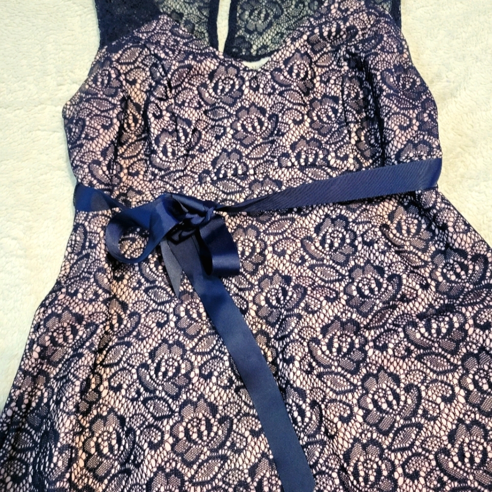 Gender Reveal Lace Maternity Dress